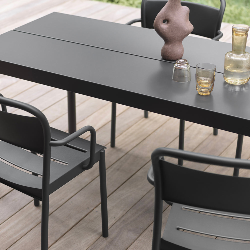 muuto | linear steel table | black 220x90cm