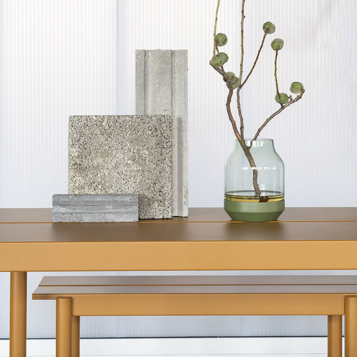 muuto | linear steel table | burnt orange 220x90cm