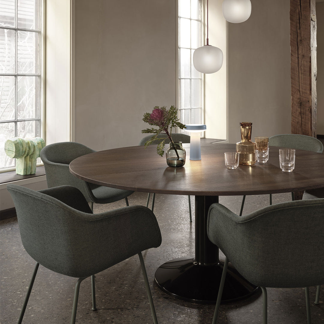 muuto | midst table | dark oiled oak + black base 120cm