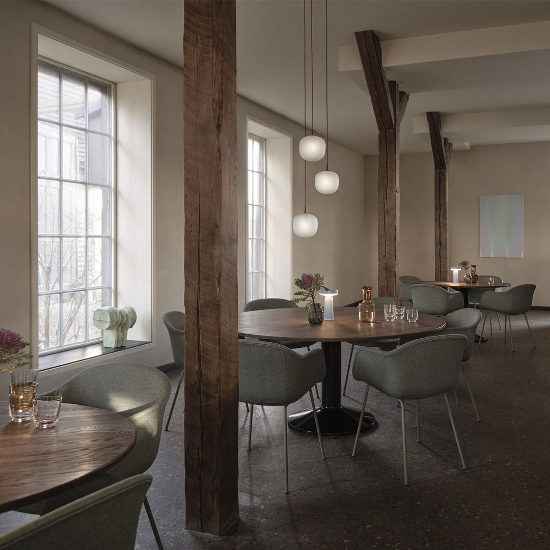 muuto | midst table | dark oiled oak + black base 120cm