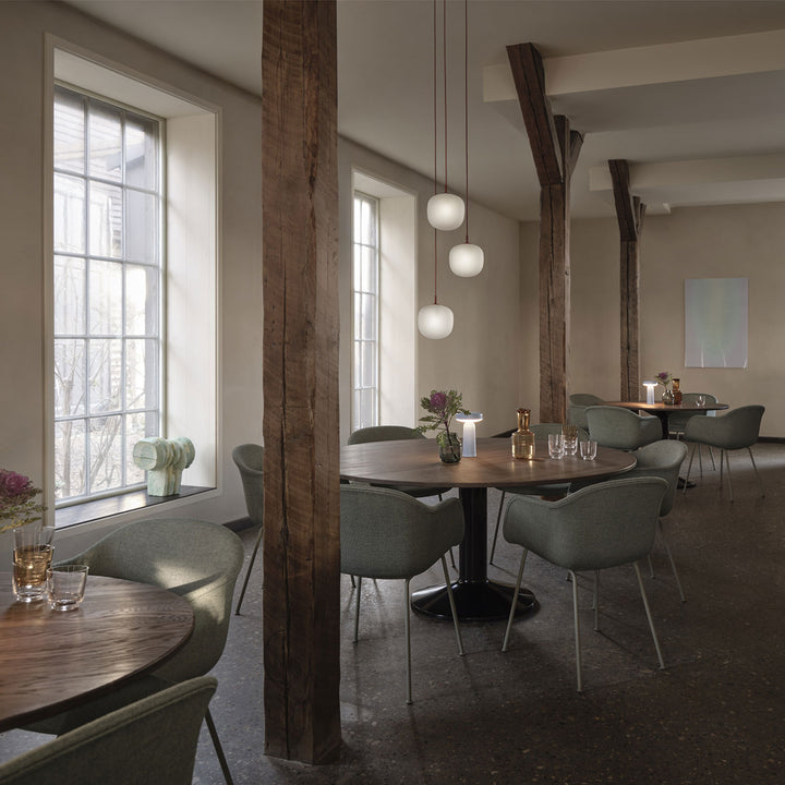 muuto | midst table | dark oiled oak + black base 120cm