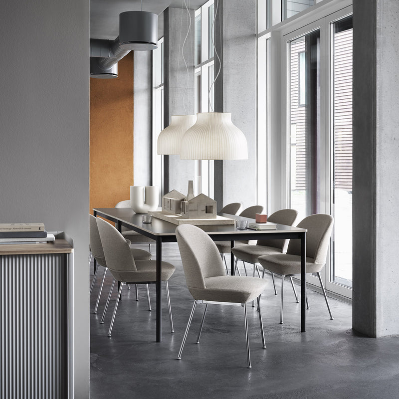 muuto | oslo side chair | ocean 32 + chrome legs