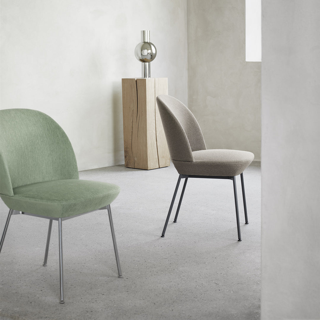 muuto | oslo side chair | ocean 601 + anthracite black legs