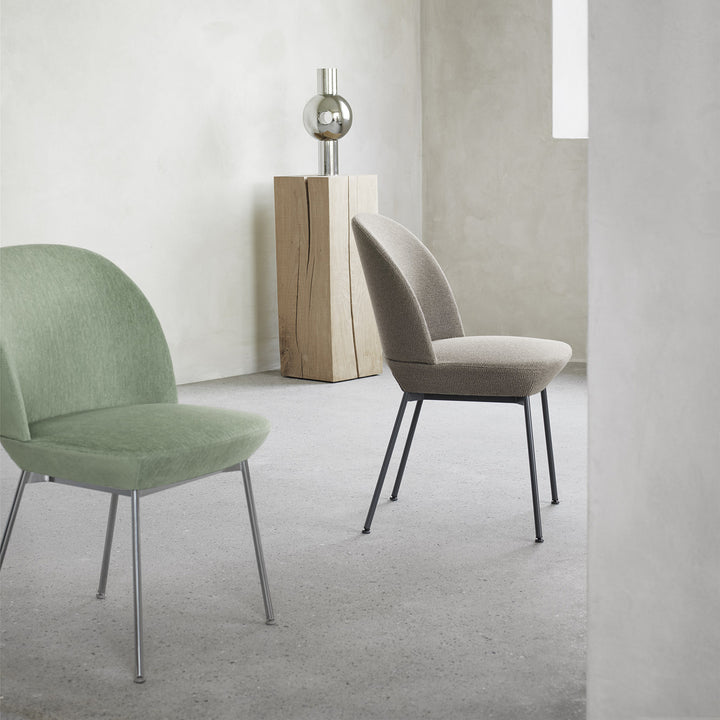 muuto | oslo side chair | ocean 601 + anthracite black legs