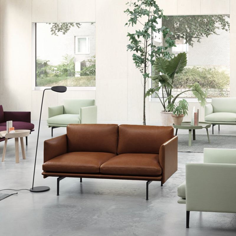 muuto | outline sofa 2 seater | easy leather hazelnut