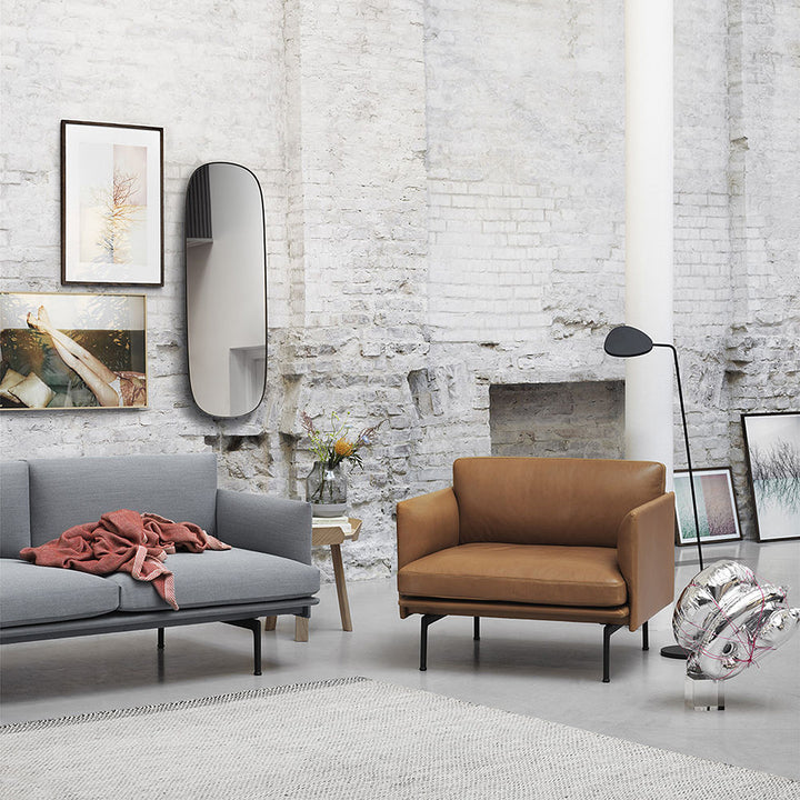 muuto | framed mirror | taupe + clear glass | large