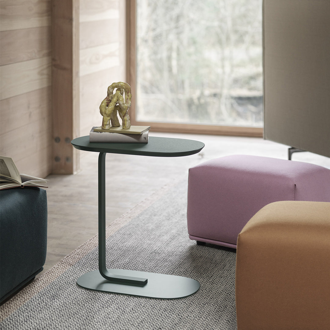 muuto | relate side table | dark green 60.5cm