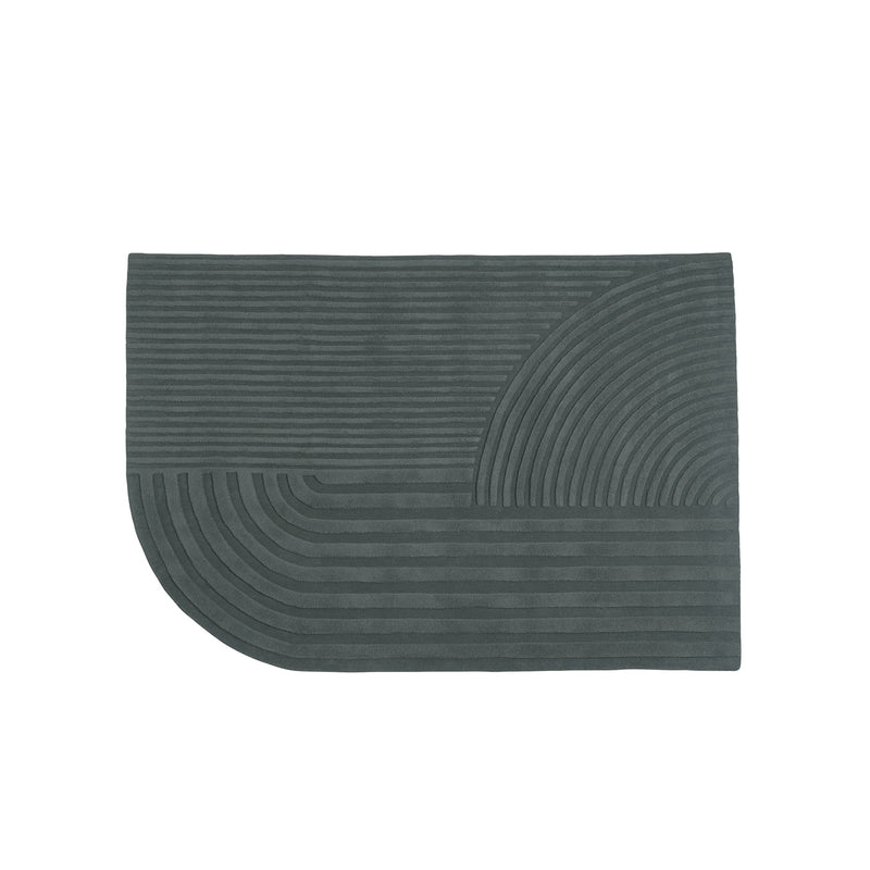 muuto | relevo rug | dark green 170x240cm