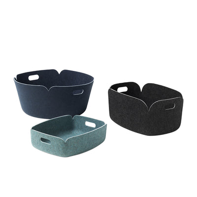 muuto | restore basket round | midnight blue