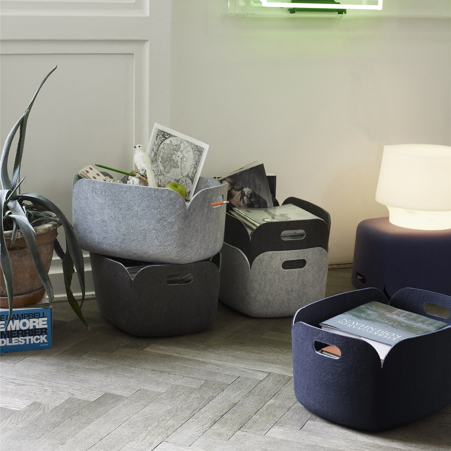 muuto | restore basket 48cm | grey melange – top3 by design