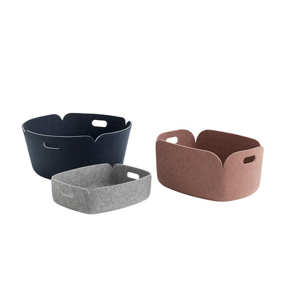 muuto | restore basket round | midnight blue