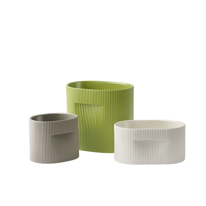 muuto | ridge planter | moss green 13cm