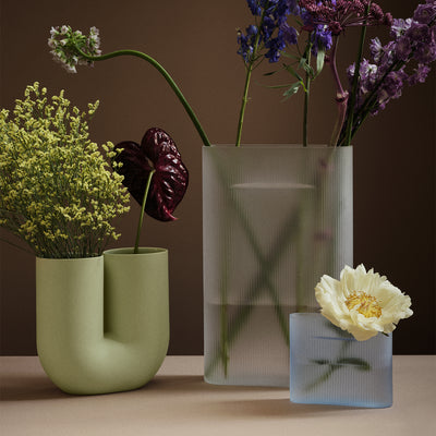 muuto | ridge vase | light blue 16.5cm