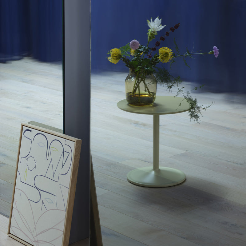 muuto | soft side table 48x48cm | beige green laminate