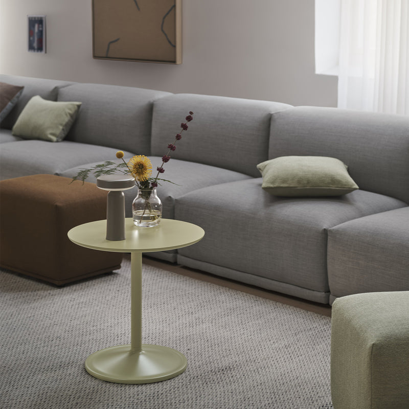 muuto | soft side table 48x48cm | beige green laminate