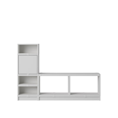 muuto | stacked storage system | module with door | medium grey