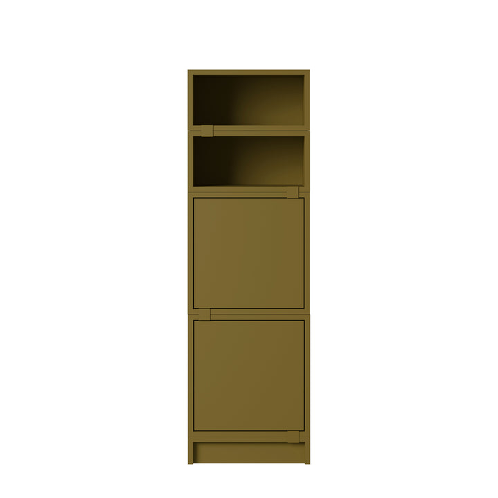 muuto | stacked storage system | plinth 43.5cm | brown green