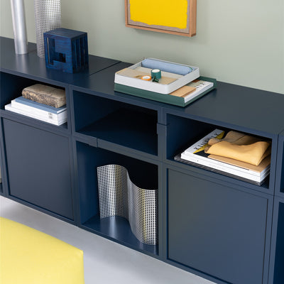 muuto | stacked storage | module with backboard | medium midnight blue - DC