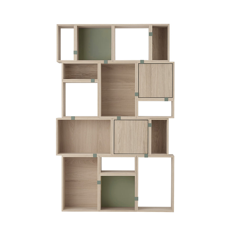 muuto | stacked storage system | oak + dusty green - DC