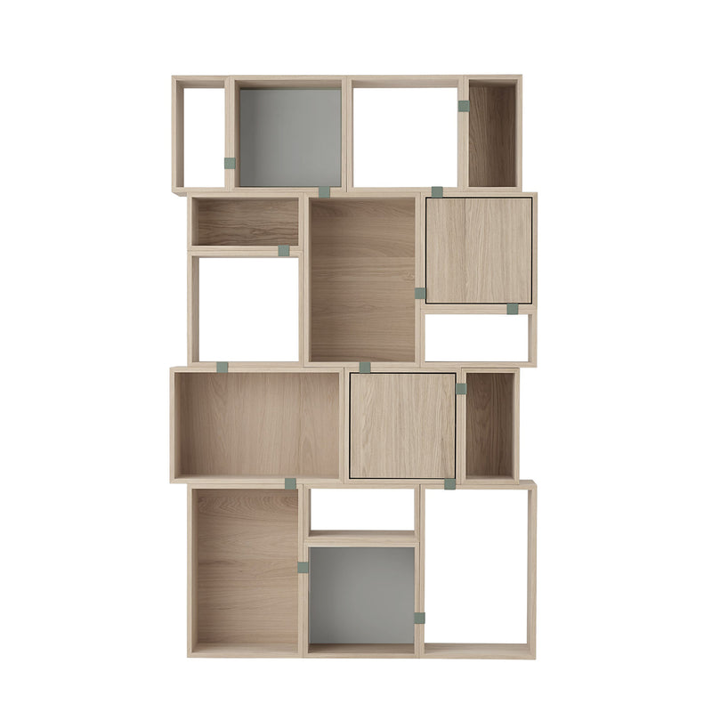 muuto | stacked storage system | oak + light grey - DC