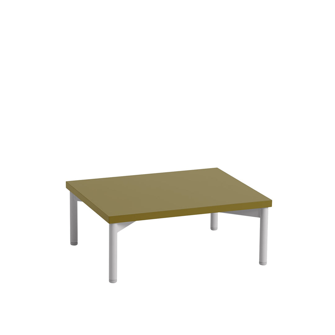 muuto | stacked storage system | podium with tube base 43.5cm | brown green + grey