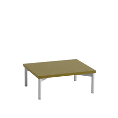muuto | stacked storage system | podium with tube base 43.5cm | brown green + grey