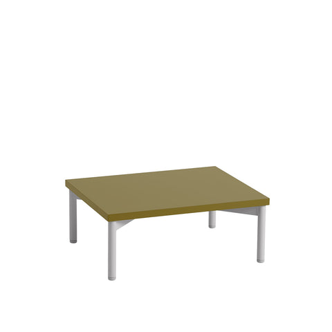 muuto | stacked storage system | podium with tube base 43.5cm | brown green + grey