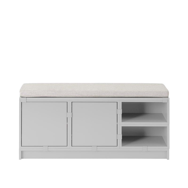 muuto | stacked storage system | module with door | medium grey