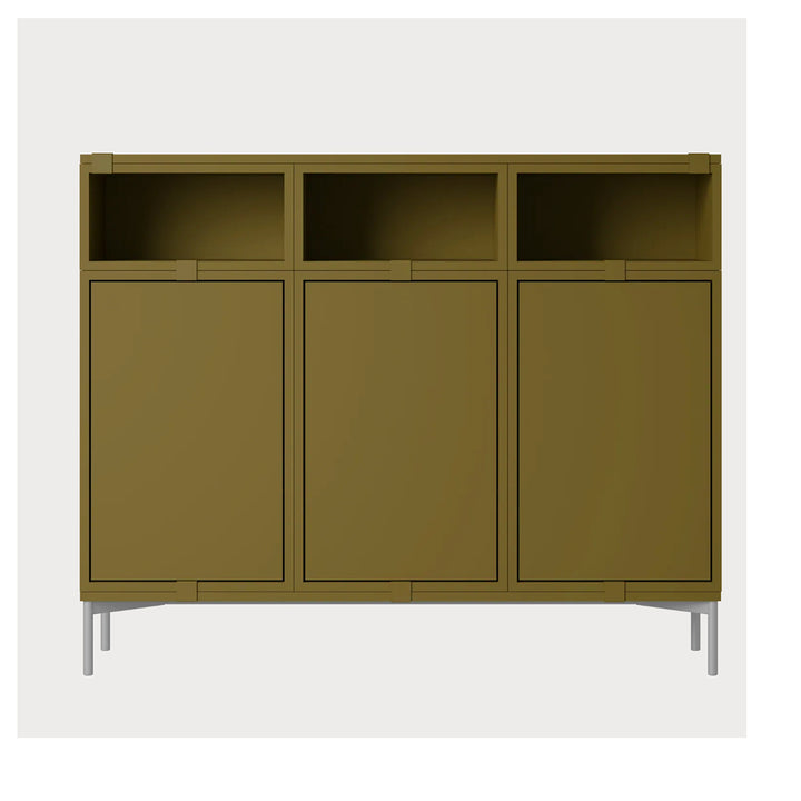 muuto | stacked storage system | the sideboard - configuration 3 | brown green