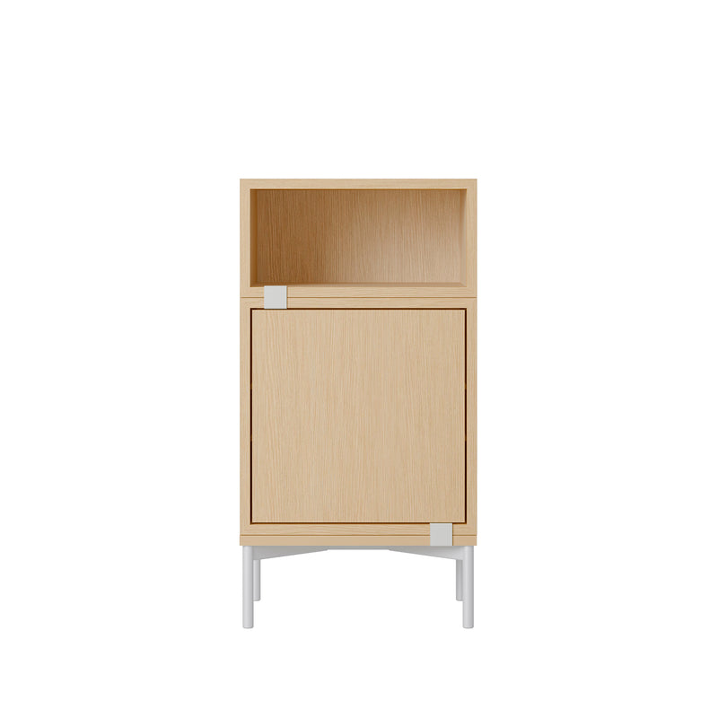 muuto | stacked storage system | podium with tube base 43.5cm | oak + grey