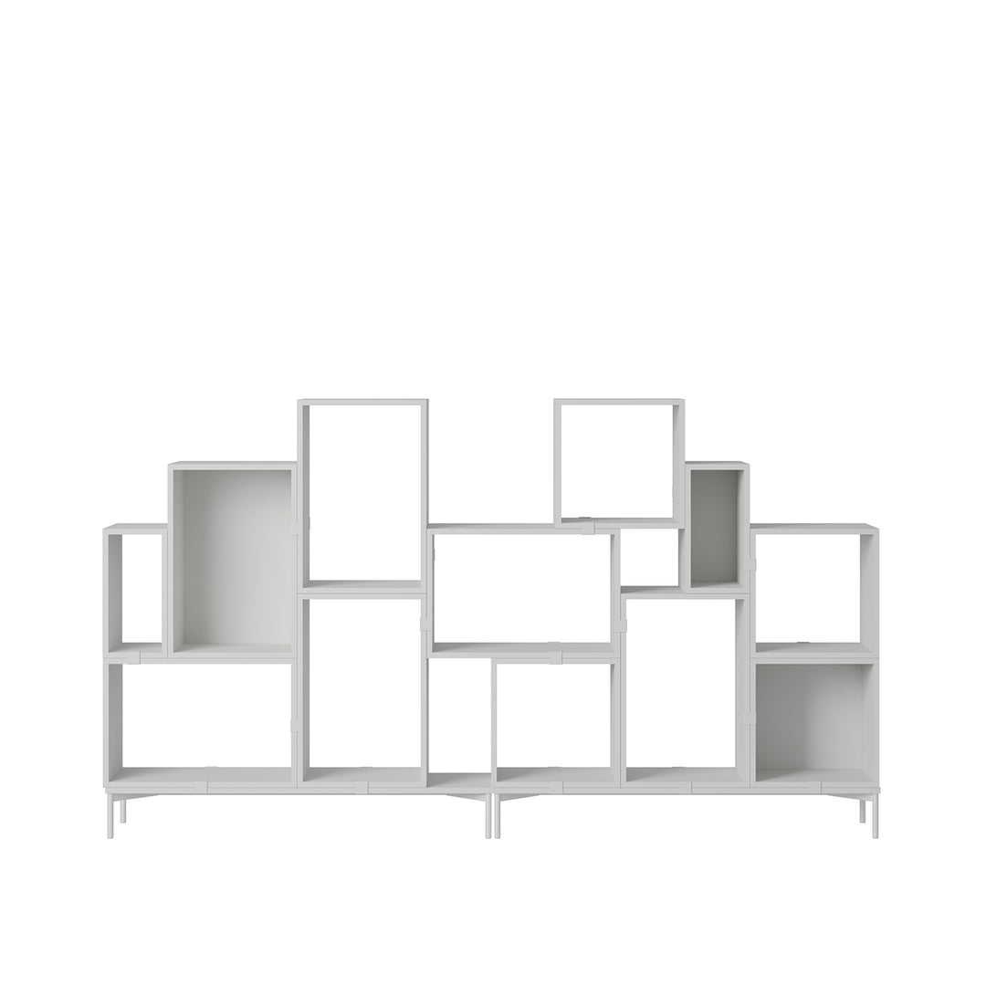muuto | stacked storage system | podium with tube base 131cm | grey