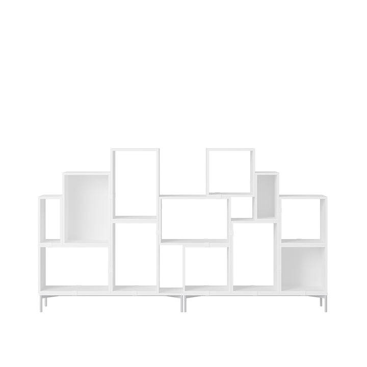 muuto | stacked storage system | podium with tube base 131cm | white + grey