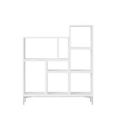 muuto | stacked storage system | podium with tube base 131cm | white + grey