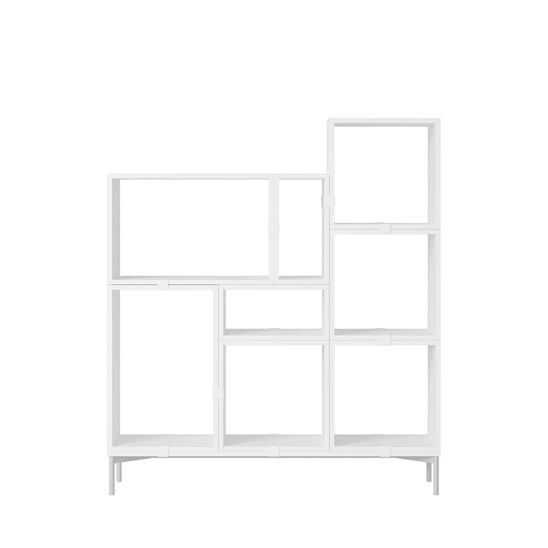 muuto | stacked storage system | podium with tube base 131cm | white + grey