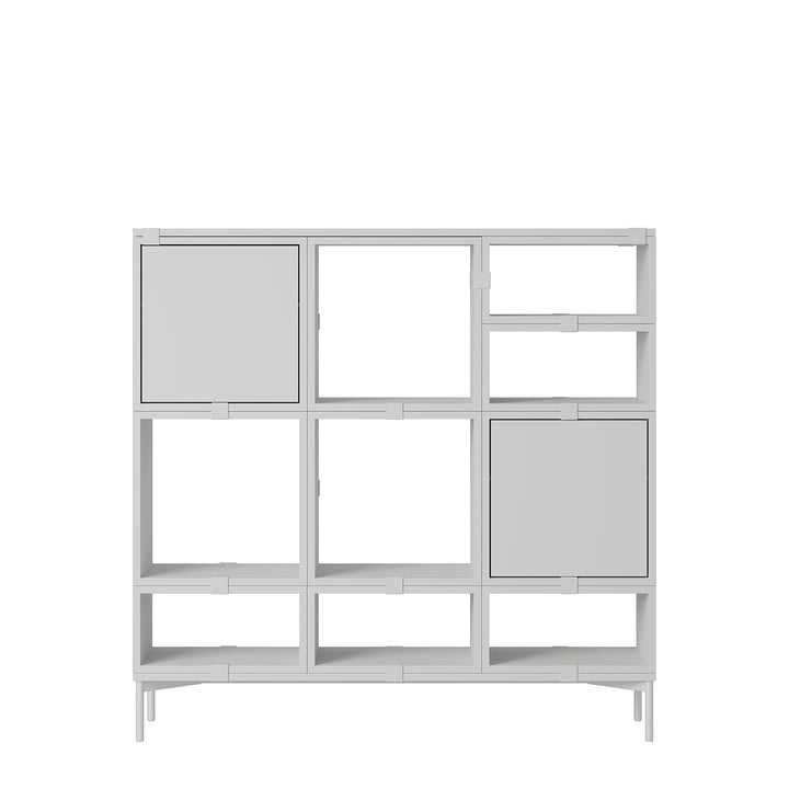 muuto | stacked storage system | podium with tube base 131cm | grey
