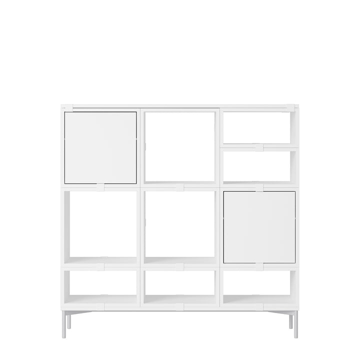 muuto | stacked storage system | podium with tube base 131cm | white + grey