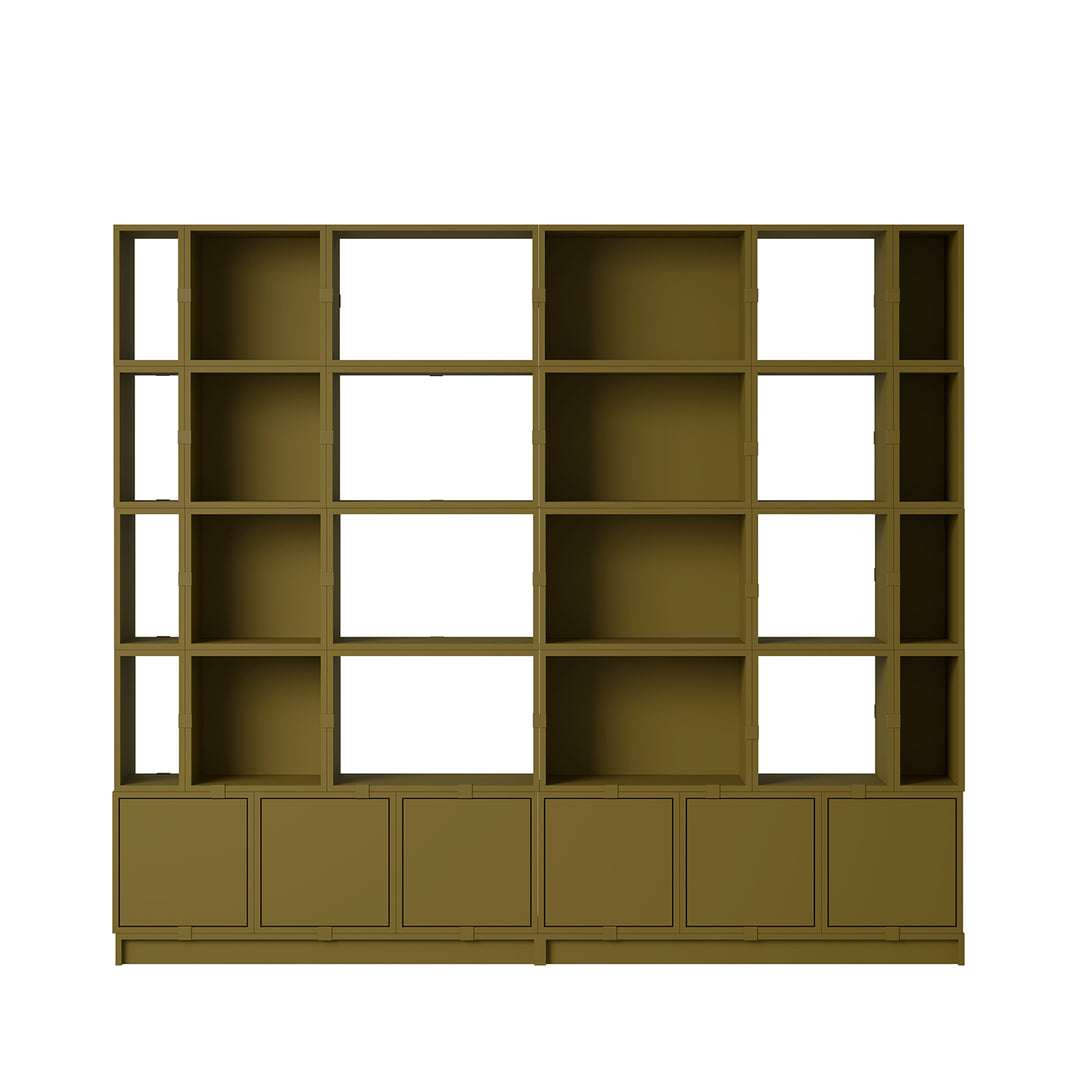 muuto | stacked storage system | plinth 131cm | brown green