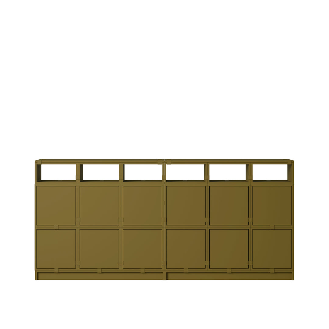 muuto | stacked storage system | plinth 131cm | brown green