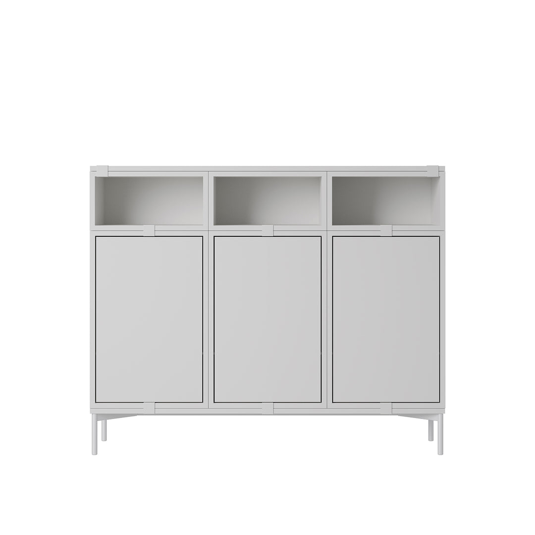 muuto | stacked storage system | podium with tube base 131cm | grey