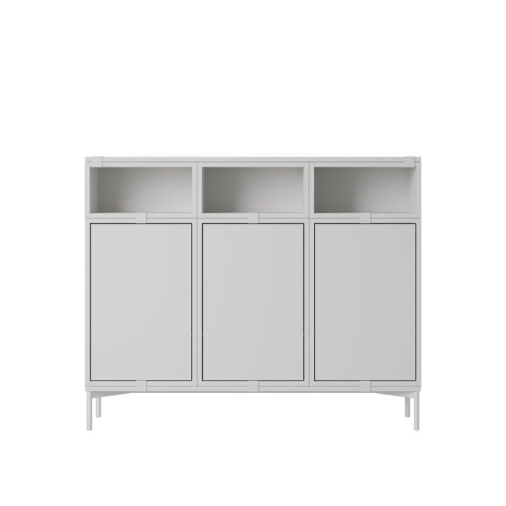 muuto | stacked storage system | podium with tube base 131cm | grey