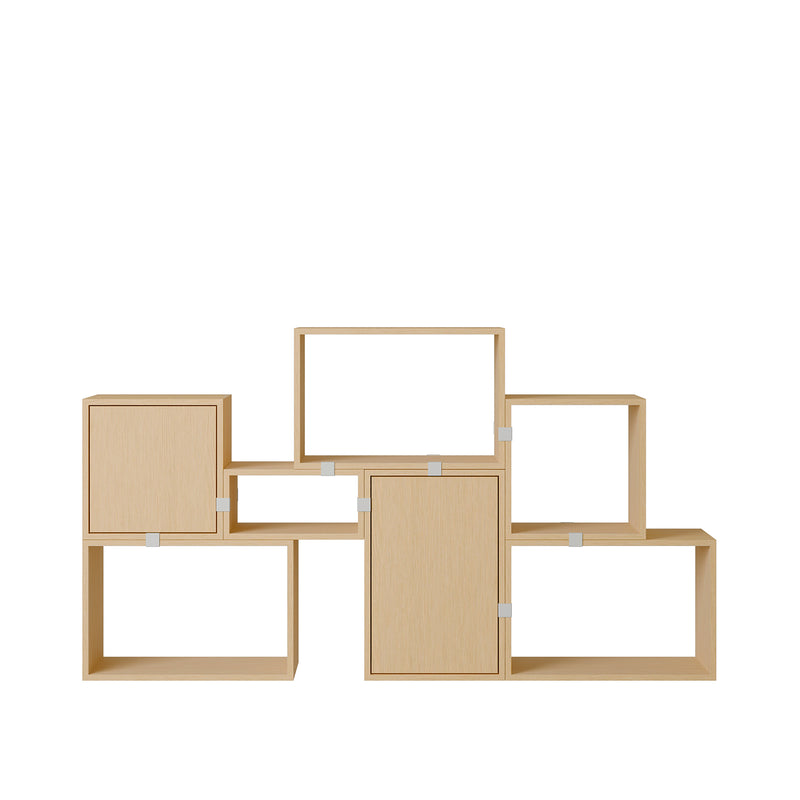 muuto | stacked storage | module with door | medium oak