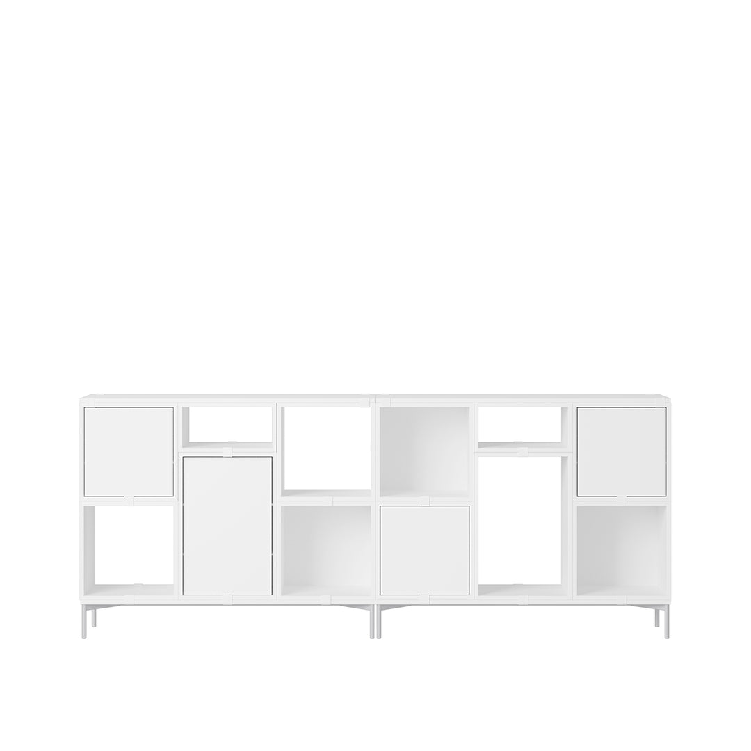 muuto | stacked storage system | podium with tube base 131cm | white + grey