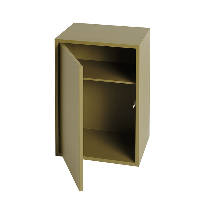 muuto | stacked storage system | shelf for module with door | brown green