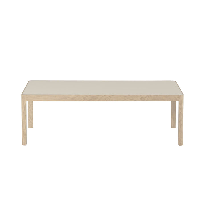 muuto | workshop coffee table | oak + warm grey linoleum 120cm