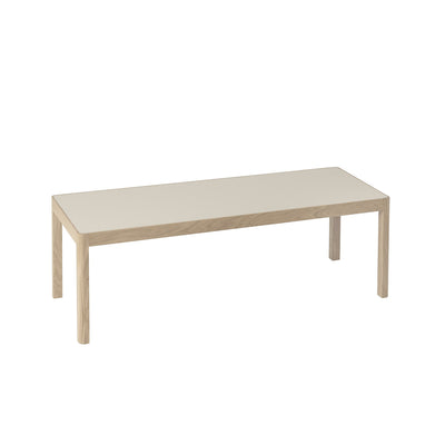 muuto | workshop coffee table | oak + warm grey linoleum 120cm