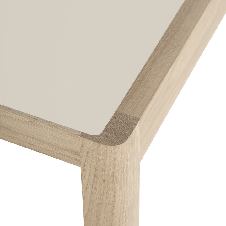 muuto | workshop coffee table | oak + warm grey linoleum 120cm