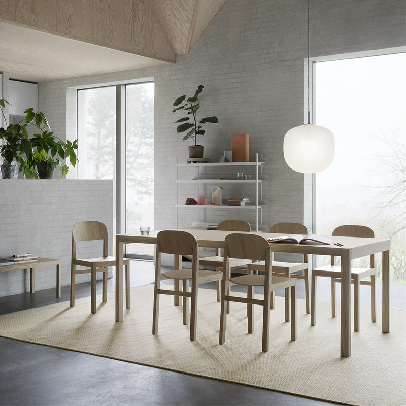 muuto | workshop table | oak + warm grey linoleum 200cm