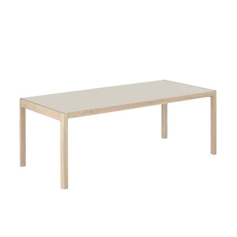 muuto | workshop table | oak + warm grey linoleum 200cm