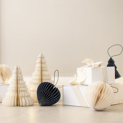 nordic rooms | ornament heart | blue + glitter - DC