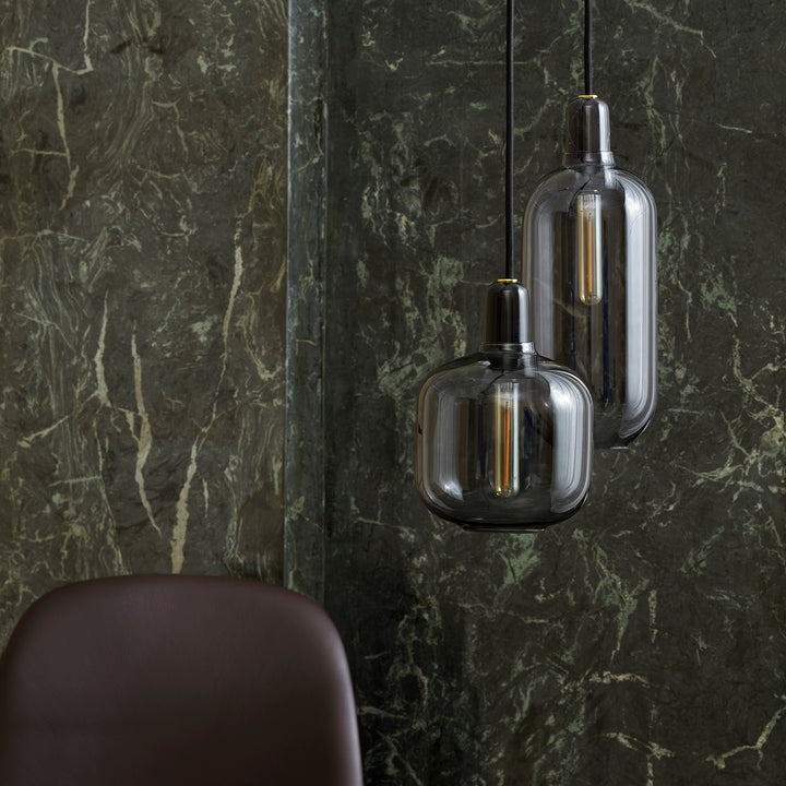normann copenhagen | amp pendant lamp | smoke + black | small - EX DISPLAY
